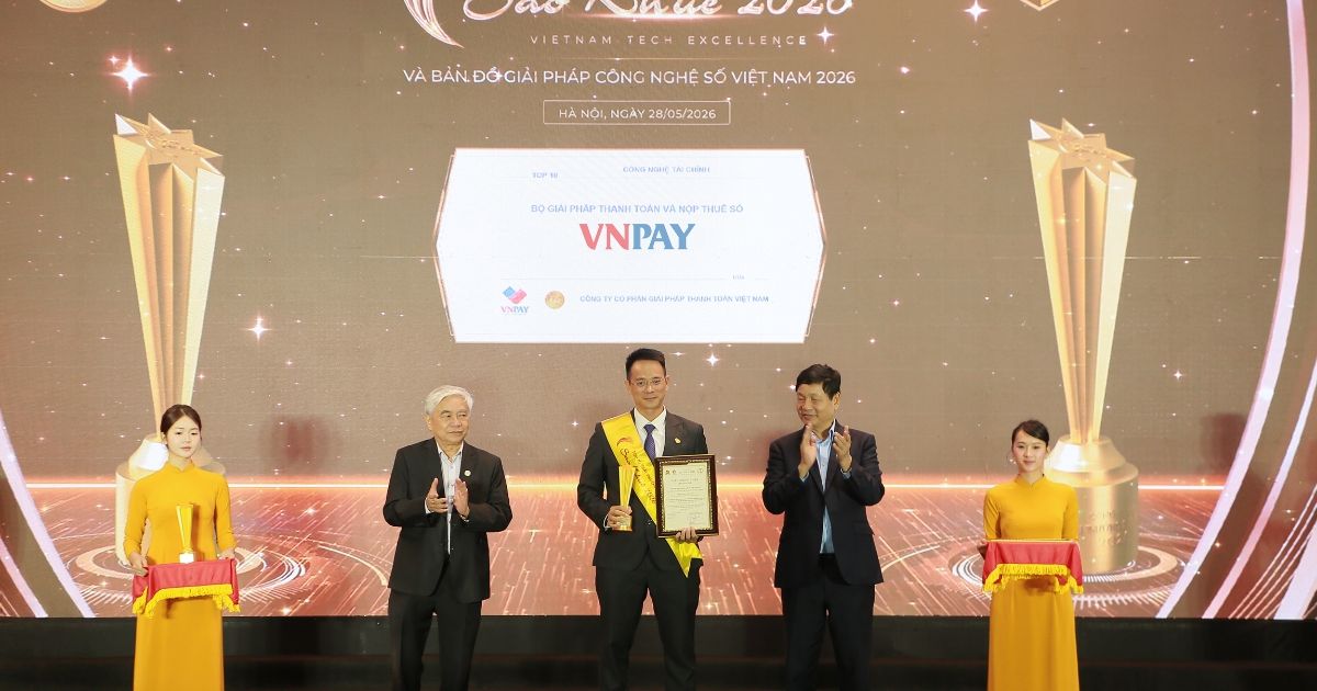 Bộ giải pháp Thanh toán và Nộp thuế số của VNPAY đạt giải Sao Khuê 2026