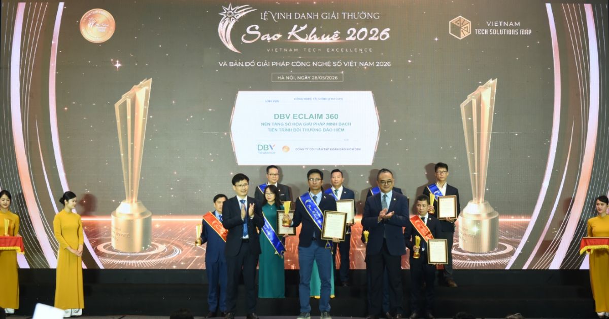 Từ giải thưởng Sao Khuê 2026: DBV eClaim 360 và chiến lược số hóa bồi thường bảo hiểm định hình hệ sinh thái tài chính số