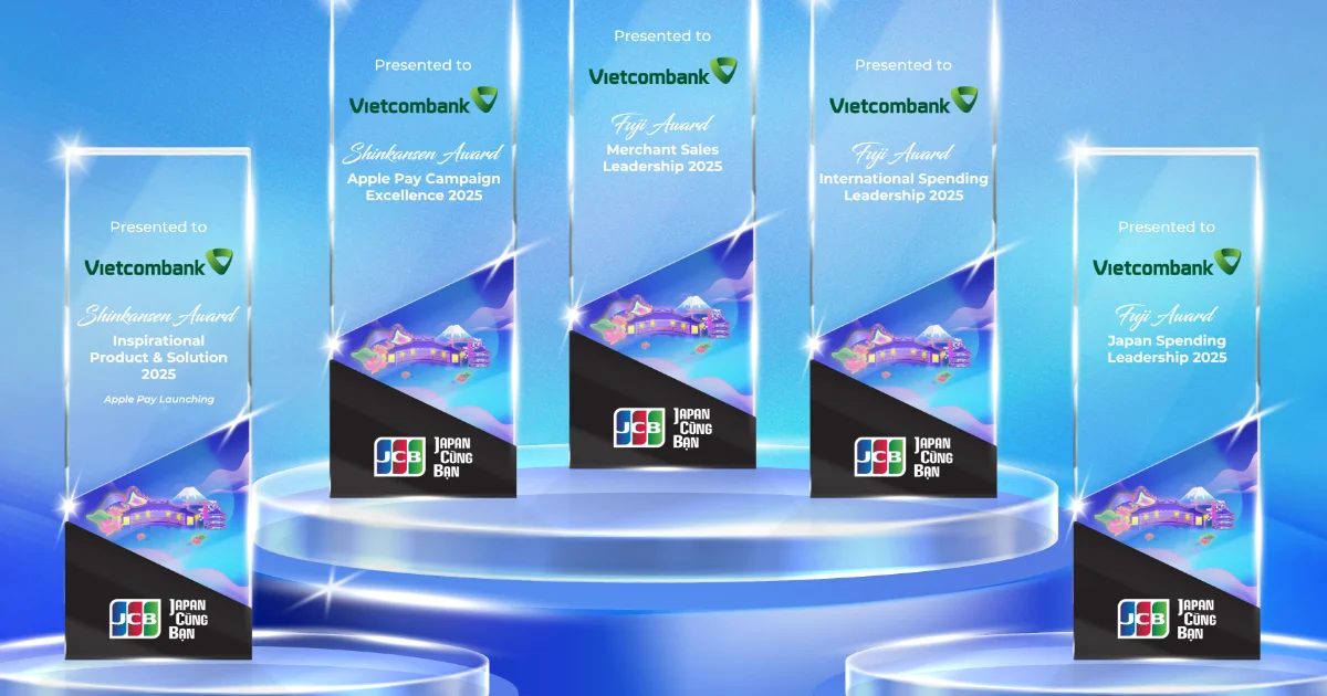 Từ câu chuyện Vietcombank nhận 5 giải thưởng JCB 2026 nhìn về vị thế dòng tiền thẻ và thanh toán phi tiền mặt tại Việt Nam