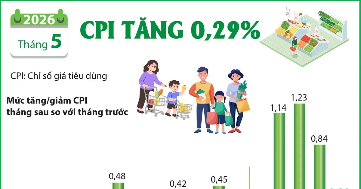 Từ CPI tháng 5/2026 tăng 0,29%: Áp lực chi phí điện - xăng và tín hiệu tiêu dùng nội địa