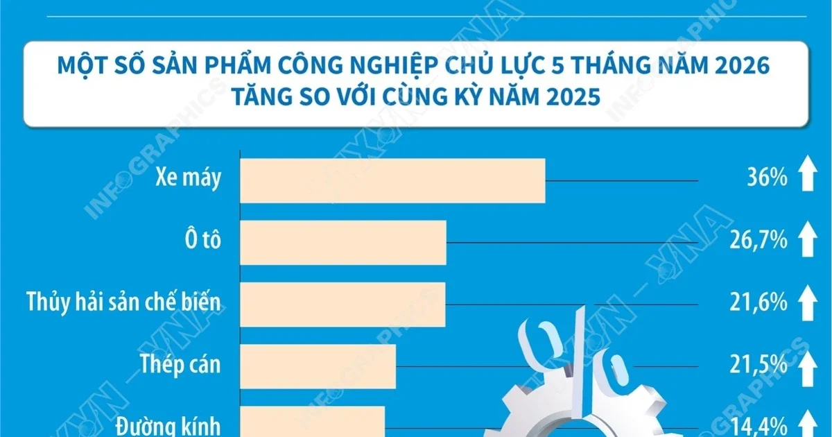 Chỉ số sản xuất công nghiệp 5 tháng 2026 tăng 9,1%: Tín hiệu từ chuỗi cung ứng nội địa