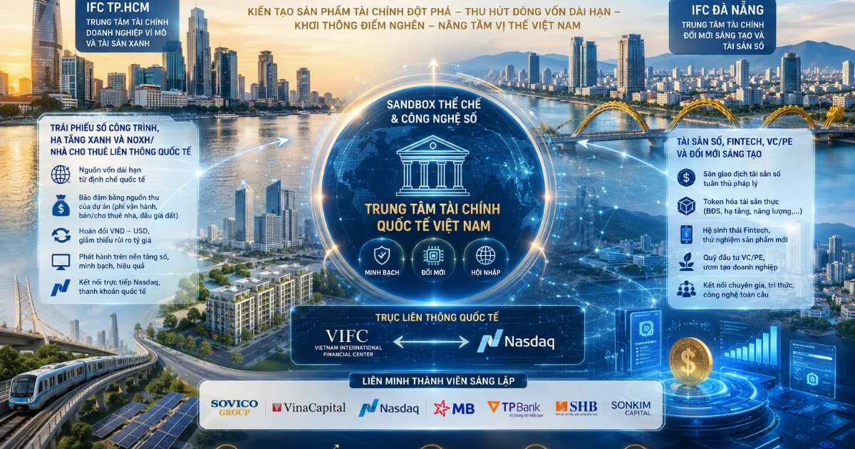 Hệ sản phẩm cốt lõi cho hai Trung tâm Tài chính Quốc tế: Từ thiết kế thể chế đến áp lực hấp thụ dòng vốn