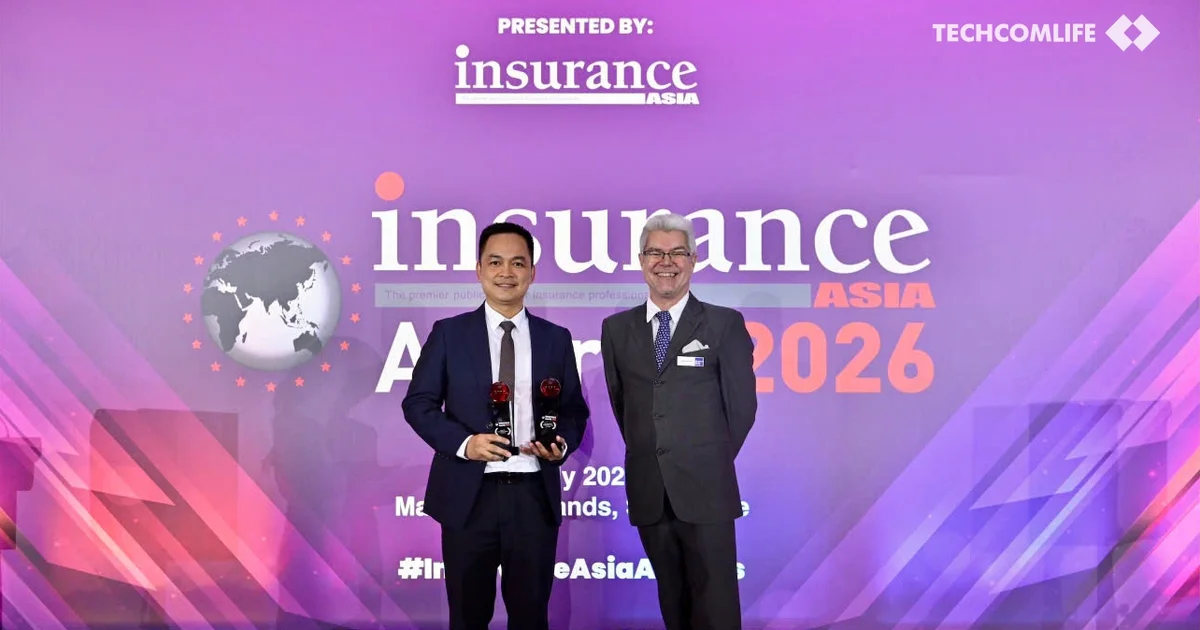 Techcom Life đoạt cú đúp giải thưởng Insurance Asia Awards 2026: Chiến lược chuyển đổi số và mô hình bảo hiểm thế hệ mới