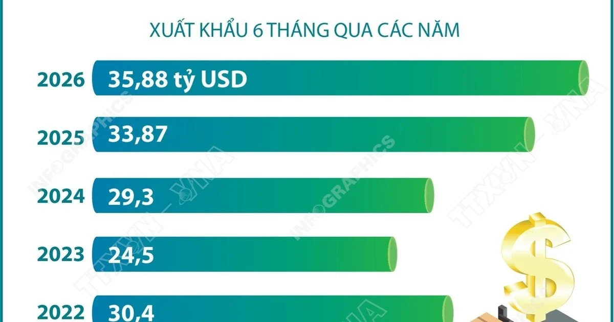 Xuất khẩu nông lâm thủy sản 6 tháng 2026 đạt 35,88 tỷ USD – Tín hiệu dòng tiền vào nhóm hàng hóa cơ bản